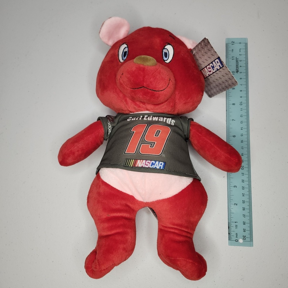 Carl Edwards #19 NASCAR Plush Bear Kellytoy 2016 With Tag